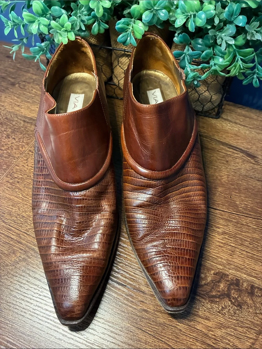 Via Spiga Brown Slip-On Ankle Boots